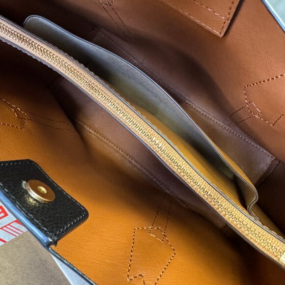 Tory Burch Perry Small Leather Tote – Black - Picture 7 of 8